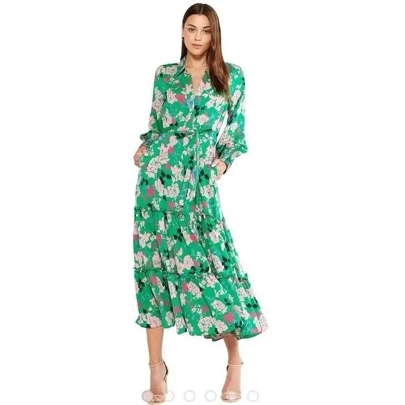 MISA Los Angeles Esmee Long Midi Dress in Peony Floral Size Medium